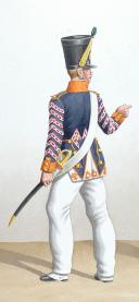 Photo 2 : 1816.Légions Départentales. Tambour de chasseurs (55e Légion - du Morbihan), Caporal de Fusiliers (83e Légion- de la Vienne)