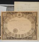 Photo 5 : THREE DIPLOMAS AND A BADGE OF ACHILLE REYNIS, Pontifical Zouave in the first battalion of the first company, Second Empire. 29903.