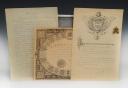 Photo 6 : THREE DIPLOMAS AND A BADGE OF ACHILLE REYNIS, Pontifical Zouave in the first battalion of the first company, Second Empire. 29903.