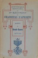 Photo 1 : QUELEN - " Historique Sommaire du 4 ème Régiment de Chasseurs d'Afrique " - 1920