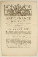 ORDONNANCE DU ROY, pour augmenter d'un bataillon le régiment d'Infanterie de Montmorin. Du 25 août 1745. 3 pages