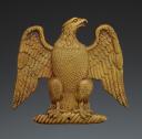AIGLE DE DRAPEAU DE LA GARDE NATIONALE OU DE POMPIERS, modèle 1854, Second Empire. 29303-1
