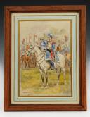 TOUSSAINT MAURICE - TROMPETTE DES LANCIERS DE LA GARDE IMPÉRIALE SECOND EMPIRE : Aquarelle originale 1910, XXème siècle. 33575