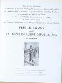 Photo 2 : BRUNON - " VERT & ROUGE " - Revue spéciale  - " La légion en algérie depuis 120 ans " - 1949