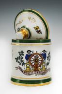 Photo 2 : PORCELAIN TOBACCO POT WITH NAVY DECORATION, SIGNED GUY ARNOUX, 20th century. 26718