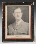 PORTRAIT DU GÉNÉRAL « PRÉSIDENT DU GOUVERNEMENT PROVISOIRE DE LA RÉPUBLIQUE FRANÇAISE », Seconde Guerre Mondiale. 33341R