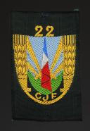 GENERAL BERET PATCH OF GROUP 22 OF THE YOUTH WORK CAMPS, Second World War. 31730-6-V22