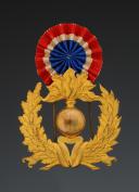 ATTRIBUT DE KÉPI DE 1ère TENUE DES PERSONNELS DES PARCS ET GARDES D'ARTILLERIE ET DU GÉNIE, 1906, Troisième République. 23345-11