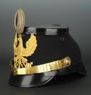 Photo 4 : SHAKO D'OFFICIER DES BATAILLONS DE CHASSEURS PRUSSIENS, modèle 1895.