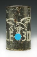 BOITE À GRAISSE POUR ROULEMENT D'ESSIEU DE L'ARMÉE DE L'AIR ALLEMANDE, Luftwaffe, Dose für Instrumentenfett mit dem originalen Inhalt, Seconde Guerre Mondiale. 23473