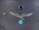 Photo 3 : 541	CASQUE DE LA LUFTWAFFE UN INSIGNE, modèle 1940.