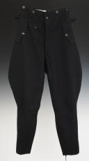 BREECHES SUITABLE FOR THE NSKK AND ALLGEMEINE-SS ORGANIZATIONS, Allgemeine SS or NSKK black riding breeches, Second World War. 16522R