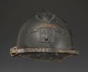 CASQUE ADRIAN DE LA DÉFENSE PASSIVE DU RÉSEAU « NORD » DE LA SNCF, modèle 1926, Seconde Guerre Mondiale. 33872R