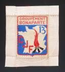 ÉCUSSON GROUPEMENT 13 groupe de direction BONAPARTE DES CHANTIERS DE JEUNESSE 1er modèle, Seconde Guerre Mondiale. 31662-1R