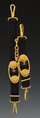 BÉLIÈRES POUR DAGUE D'OFFICIER DE LA MARINE DE GUERRE ALLEMANDE, modèle 1938, Kriegsmarine Gehänge Offizierdolch, Seconde Guerre Mondiale. 9313-3