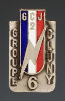 INSIGNIA OF GROUP 2 group 6 Cluny FRANCE- COUNT JEAN-DE-VIENNE OF JEUNESSE BUILDING YOUTH, red enameled example, Second World War. 31819-1
