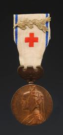 MÉDAILLE DE L'UNION DES FEMMES DE FRANCE DES INFIRMIÈRES - ALSACE 1870-1914, Classe bronze, Première Guerre Mondiale. 29788-54R