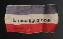 BRASSARD D'UN MEMBRE DU MOUVEMENT NATIONAL DE LA RÉSISTANCE DU « 8ème ARRONDISSEMENT », Seconde Guerre Mondiale. 31536R