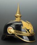 Photo 2 : CASQUE À POINTE D'OFFICIER PRUSSIEN D'UN 'RESERVE INFANTERIE REGT', modèle 1895.