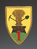 INSIGNE DE LA 1ère COMPAGNIE DU GÉNIE VIETNAMIEN - LÉGION ÉTRANGÈRE, Guerre d'Indochine. 32036MR