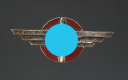 CORPS MEMBER HAIRBADGE OF THE NATIONAL SOCIALIST AIR SPORTS ASSOCIATION, DLV Deutscher Luftsport Verband - Abzeichen für die Schirmmütze, Third Reich. 18761