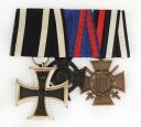 BARRETTES DE DÉCORATION D'UN COMBATTANT DU DUCHÉ D'OLDENBURG, Oldenburg Ordensschnalle eines Teilnehmers der ersten Weltkrieges, Première Guerre Mondiale. 33789R