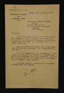 LETTRE ET AUTOGRAPHE DE XAVIER VALLAT DU COMMISSARIAT GÉNÉRAL AUX QUESTIONS JUIVES, Seconde Guerre Mondiale. 33857R