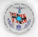 REPRODUCTION - MEISSEN PORCELAIN - PATRIOTIC PLATE OF THE GERMAN COASTAL ARTILLERY IN NORMANDY, Second World War. 27393R