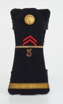 PAIRE DE PATTES D'ÉPAULES D'UN SOUS-LIEUTENANT DU 5ème RÉGIMENT D'INFANTERIE, 1955 -1962, Quatrième - Cinquième République. 28404-11