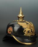 Photo 2 : CASQUE À POINTE TROUPE DU "7.BADISCHES INFANTERIE REGT n°142", modèle 1895. 