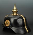 Photo 4 : CASQUE À POINTE TROUPE DU "7.BADISCHES INFANTERIE REGT n°142", modèle 1895. 