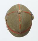 Photo 7 : CASQUE D'ESSAI D'INFANTERIE POUR LA TENUE RÉSÉDA, modèle 1912, second type.
