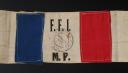 BRASSARD OF A MEMBER OF THE PATRIOTIC MILITIAS OF THE FRENCH FORCES OF THE INTERIOR, Second World War. 31309R