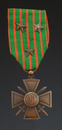 CROIX DE GUERRE 1914-1917 WITH SILVER AND BRONZE STAR CITATIONS, created in April 1915, World War I. 29788-21R.