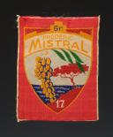 ÉCUSSON GROUPEMENT 17 groupe 2 FRÉDÉRIC MISTRAL DES CHANTIERS DE JEUNESSE 1er Modèle 1er type, Seconde Guerre Mondiale. 31667-2