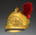 Firefighter's helmet from "AUNNEAU" in EURE ET LOIRE, type 1885, Third Republic. Reference number 29706R.