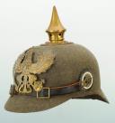 Photo 3 : CASQUE À POINTE ERSATZ PRUSSIEN, modèle produit en 1914-1915.