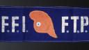 BRASSARD OF A MEMBER OF THE FRENCH FORCES OF THE INTERIOR AND FRENCS TIREURS ET PARTISANS FRANÇAIS, World War II. 31321R.