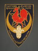INSIGNE DU 7e régiment de CHASSEURS D'AFRIQUE composé d'anciens DES CHANTIERS DE JEUNESSE D'AFRIQUE DU NORD, Seconde Guerre Mondiale. 31809-2