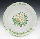 PORCELAINE DE LA MANUFACTURE D'ALLACH - ASSIETTE FÊTE DU SOLSTICE D'HIVER 1943, SS-Porzellanmanufaktur Allach Teller « Julfest 1943 », Seconde Guerre Mondiale. 27396R