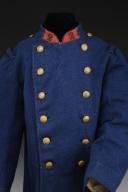 TROOPER COAT OF A LEGIONNAIRE IN THE 2nd REGIMENT OF THE FOREIGN LEGION STATIONED IN SAÏDA, model 1877, Third Republic. Inventory number 28894.