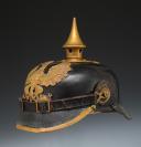 CASQUE À POINTE TROUPE NOMINATIF D'UN SOLDAT DE L'INFANTERIE PRUSSIENNE D'INFANTERIE, modèle 1895, Deuxième Reich. 29556R