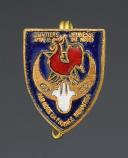 INSIGNE DE BOUTONNIÈRE DU 7e régiment de CHASSEURS D'AFRIQUE composé d'anciens DES CHANTIERS DE JEUNESSE D'AFRIQUE DU NORD, Seconde Guerre Mondiale. 31809-3