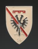14th GROUP BADGE OF DU GUESCLIN YOUTH CAMPS, painted copy, Second World War. Item number 31895-1.