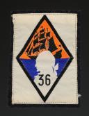 ÉCUSSON GROUPEMENT 36 MONTCALM DES CHANTIERS DE JEUNESSE, 2 type, Seconde Guerre Mondiale. 31687-2