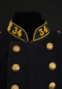 TUNIC OF A SOLDIER FROM THE 34th LINE INFANTRY REGIMENT OF MONT-DE-MARSAN, 1872 MODEL, Third Republic. 28895