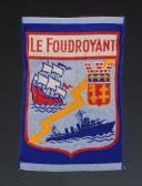 ÉCUSSON DES CHANTIERS DE JEUNESSE DE LA MARINE CENTRE LE FOUDROYANT grand modèle, Seconde Guerre Mondiale. 31708-2