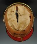 Photo 4 : CASQUE À POINTE D'OFFICIER BADOIS DU '1.RESERVE OBER ELSSÄSSISCHES FELDARTILLERIE REGT n°15' ou de LANDWEHR, modèle 1895.