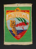 ÉCUSSON GROUPEMENT 17 groupe 4 FRÉDÉRIC MISTRAL DES CHANTIERS DE JEUNESSE 1er Modèle 1er type, Seconde Guerre Mondiale. 31667-3