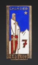 INSIGNE GROUPEMENT 7 LE FIER DES CHANTIERS DE JEUNESSE, Seconde Guerre Mondiale. 31837-2